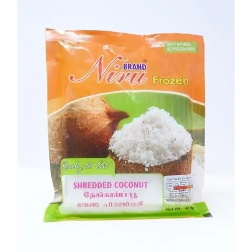 Niru Grated Frozen Coconut – Unsweetened Shredded Copra, 400G 1