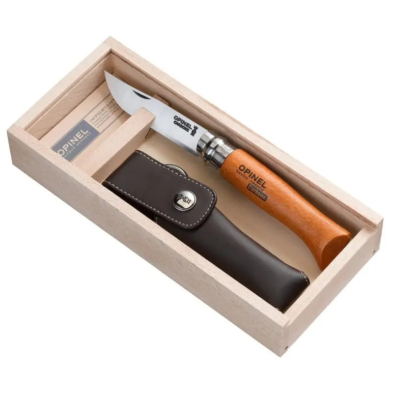 No.08 Carbon Steel Folding Pocket Knife With Protective Sheath 1