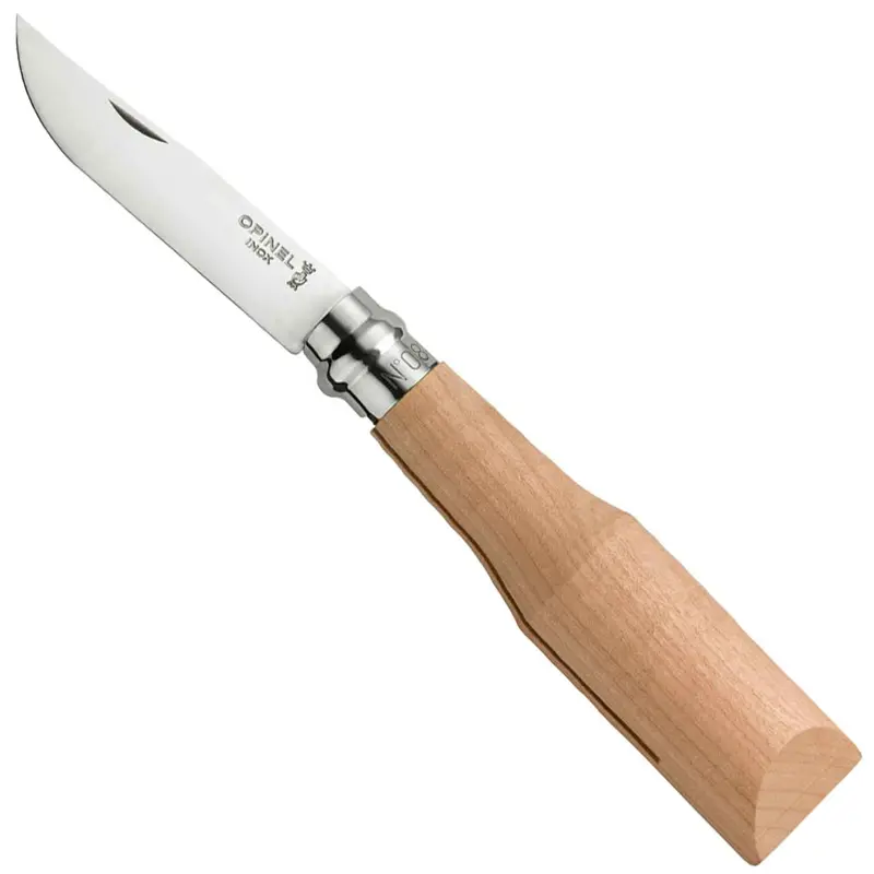 No.08 Raw Cherry Wood Handle Folding Knife – Warm Tone & Smooth Feel 1