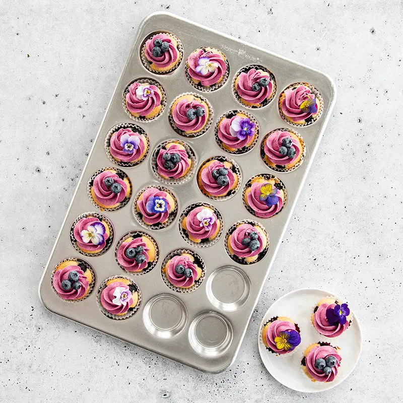 Nordic Ware Naturals Petite Muffin Pan – 24-Cup Nonstick Aluminum Tray 1