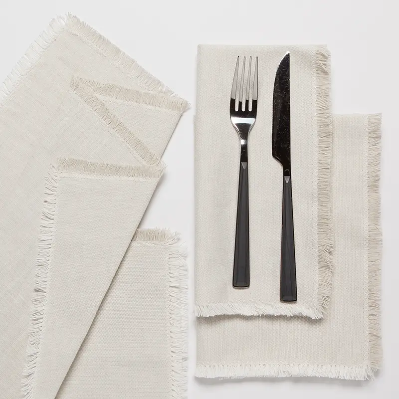 Now Designs Chambray Napkin Set – Four Soft-Washed Cotton Napkins 1