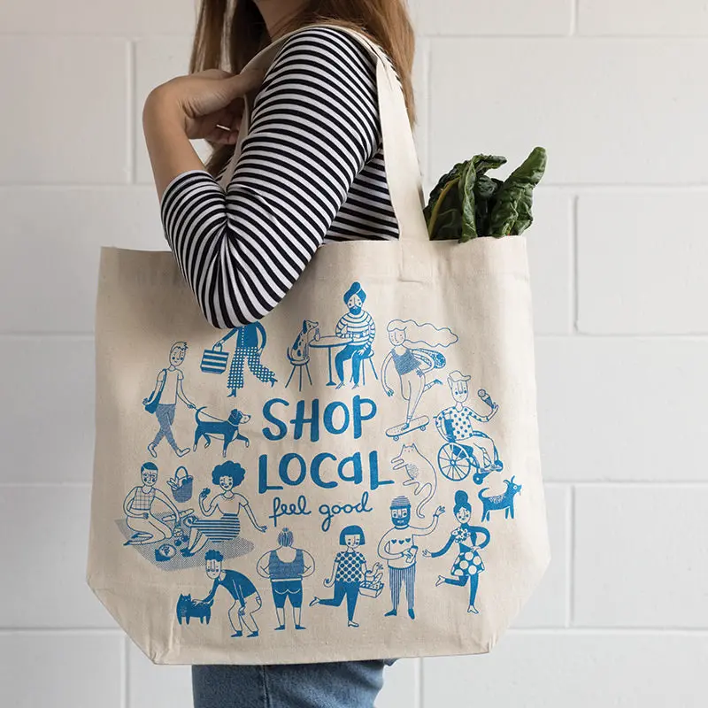Now Designs 'Shop Local' Reusable Canvas Tote Bag 1