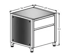 Oliveti 700Mm Sink Base Cabinet With False Drawer 1