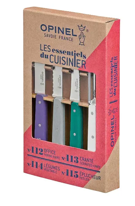 Opinel Les Essentiels Art Deco Kitchen Knife Set (4-Piece) 1
