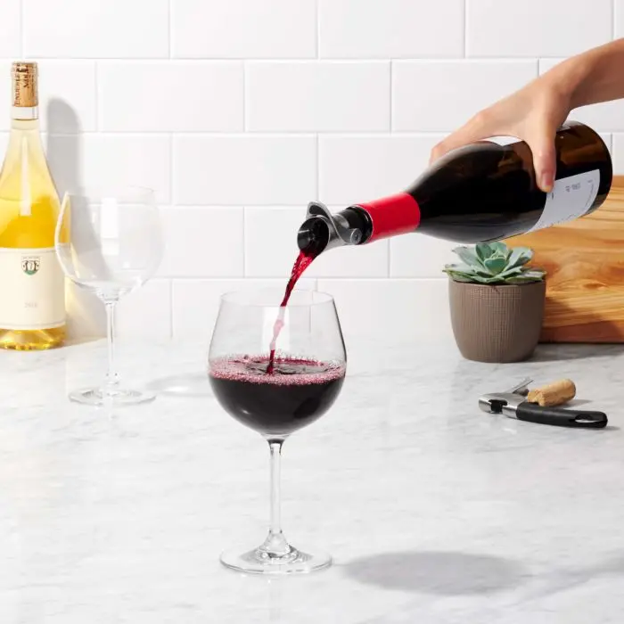 Oxo Dual-Function Wine Pourer And Airtight Stopper 1