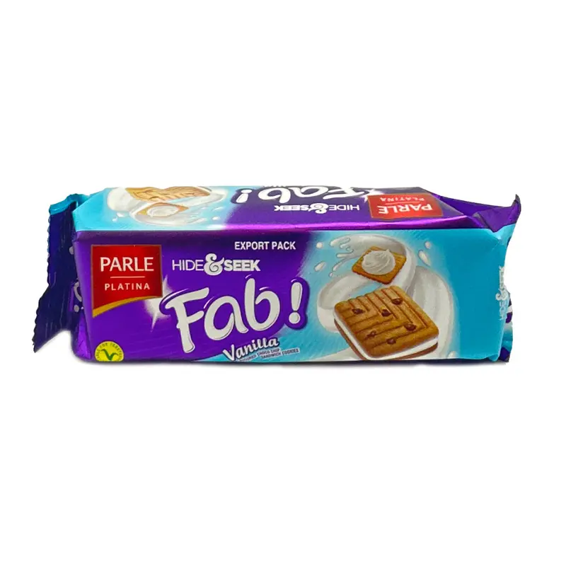 Parle Hide & Seek Fab Vanilla Biscuits – 125G Creamy Chocolate-Filled Treat 1