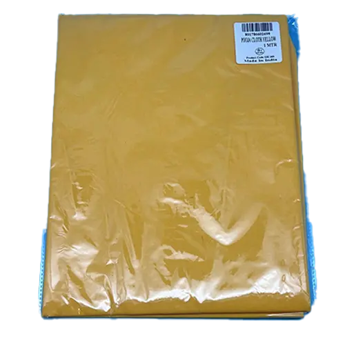 Pooja Cloth Fabric Roll – Yellow, 1 Meter 1