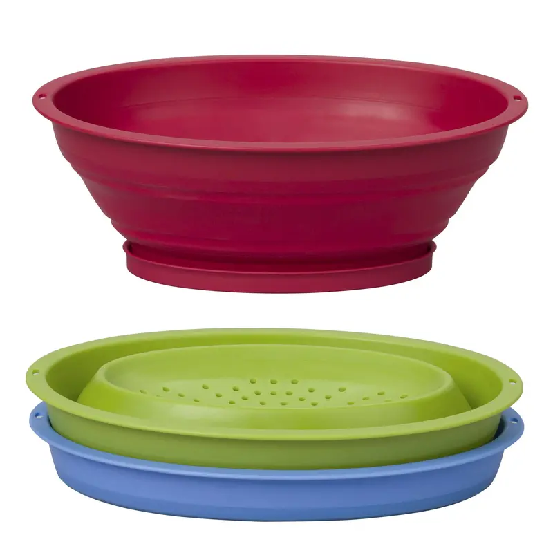 Progressive Compact Collapsible Strainer – Vibrant Color Options 1