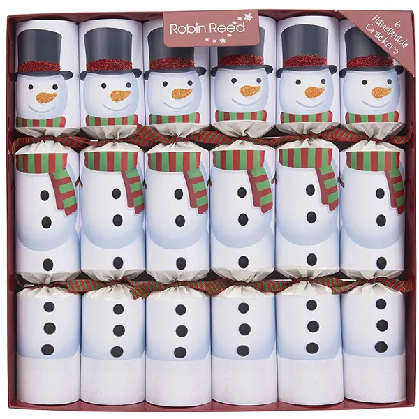 Robin Reed Racing Snowmen Holiday Crackers (6-Pack) 1