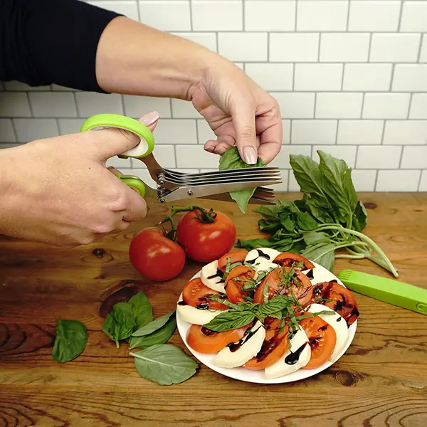 Rsvp Multi-Blade Herb Scissors – Stainless Steel Kitchen Shears For Quick Chopping 1