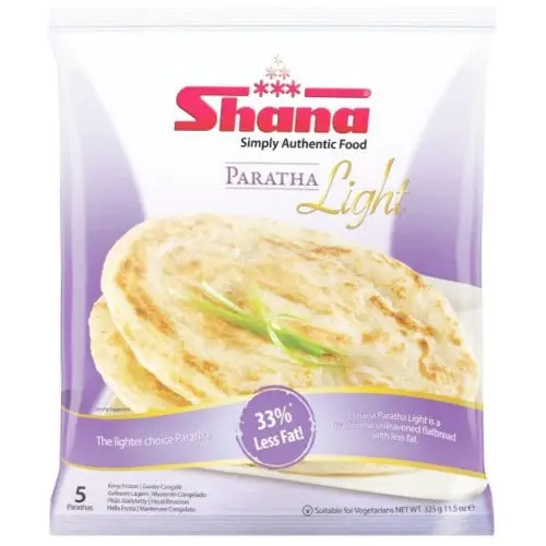 Shana Light Frozen Parathas – 325G (5-Piece Pack) Whole Wheat 1