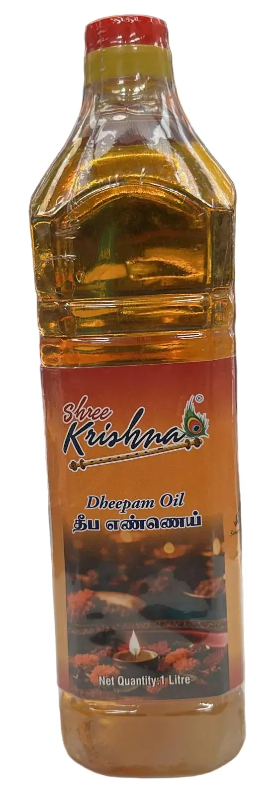 Shree Krishana Deepam Lamp Oil – 1L Pure Sesame-Based Diya Fuel 1