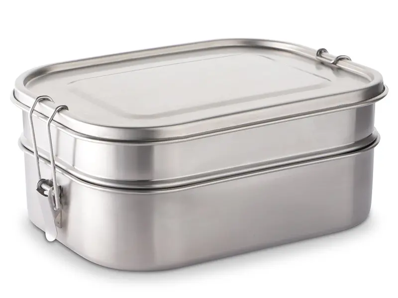 Stackable 2-Tier Stainless Steel Lunch Box – 1.25L + 1L Combo 1