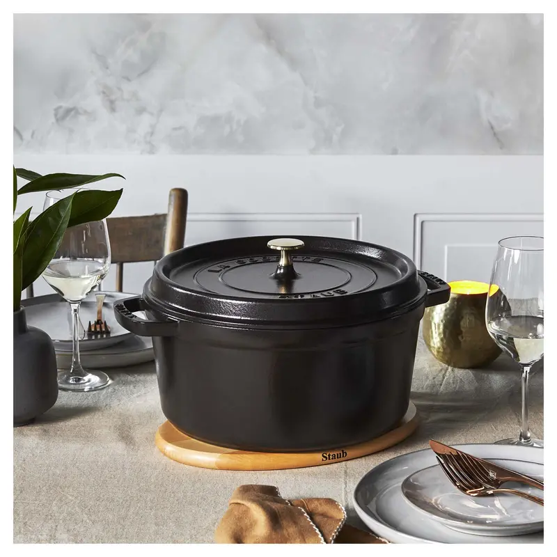 Staub 5.5-Quart Round Enameled Cast Iron Dutch Oven 1