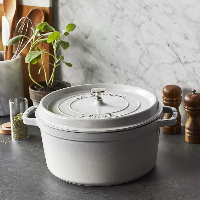 Staub 7-Quart Round Enameled Cast Iron Dutch Oven 1