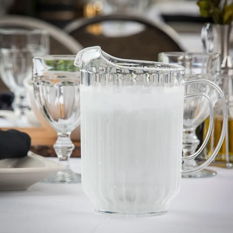 Tablecraft 60-Ounce Clear Acrylic Beverage Pitcher 1