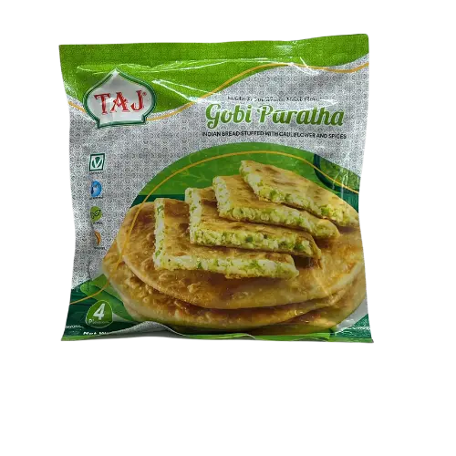 Taj Frozen Cauliflower Paratha – 400 G (4 Pcs), Whole Grain Flatbread 1
