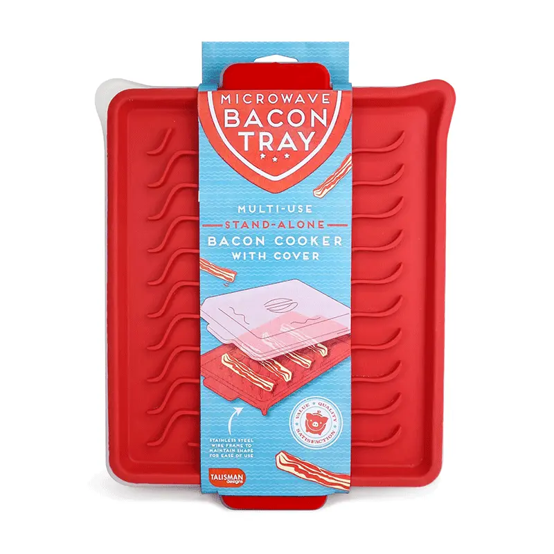 Talisman Microwave Bacon Tray With Snap-On Cover – Mess-Free Cooking 1