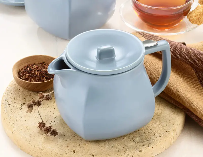 Tea Forté Fiore Ceramic Infuser Teapot With Stainless Steel Basket 1