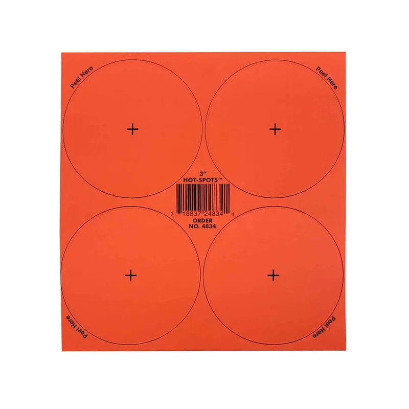 Thompson 3 Inch Fluorescent Orange Adhesive Target Hot Spots 1