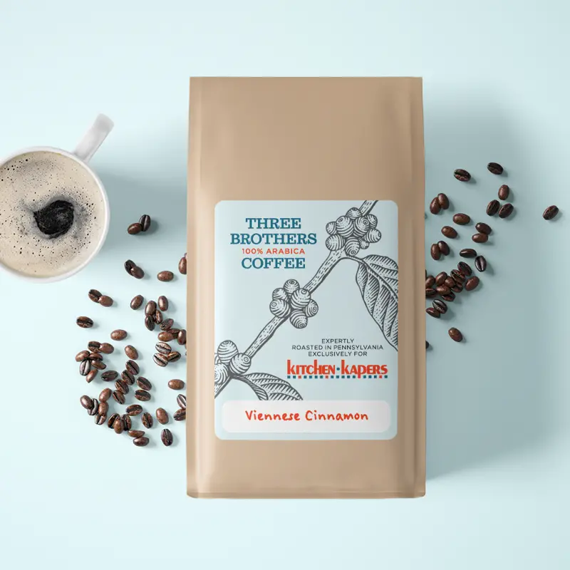 Three Brothers Viennese Cinnamon Whole Bean Coffee – 1 Lb Bag 1