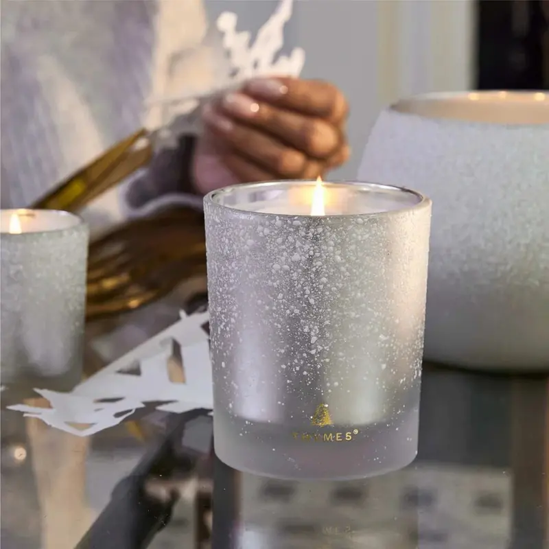 Thymes Frasier Fir Decorative Flocked Candle 1