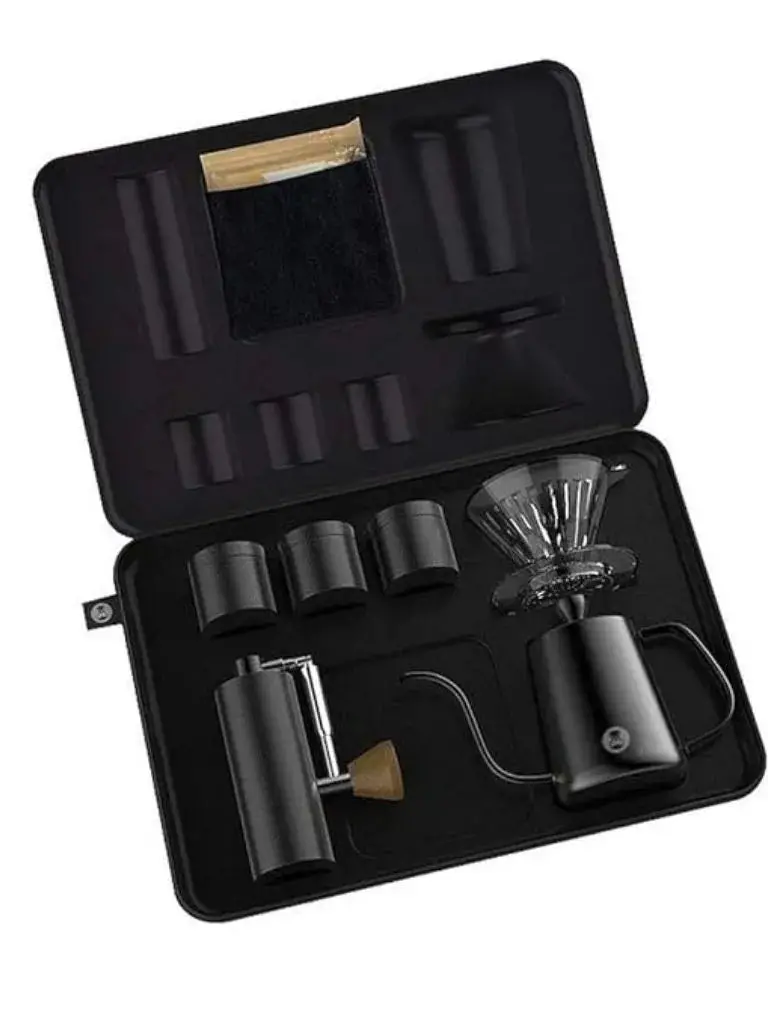 Timemore Nano Portable Coffee Kit – All-In-One Travel Set: Grinder, Kettle, Dripper & Carry Case 1