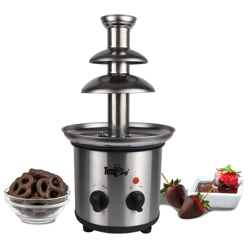 Total Chef 3-Tier Chocolate Fountain – 1.5 Lb Capacity, Adjustable Temp, Easy Assembly For Parties & Events 1