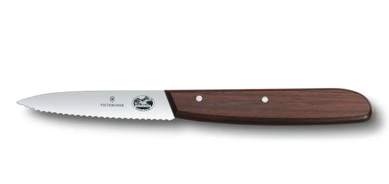 Victorinox Serrated Utility Knife – 8 Cm, Pine Wood Handle 1