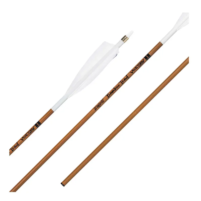 Victory Bamboo Traditional Arrows With Feather Fletching 1