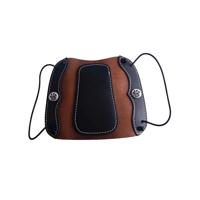 Vista Deluxe Traditional Leather Armguard With Adjustable Elastic Strap 1