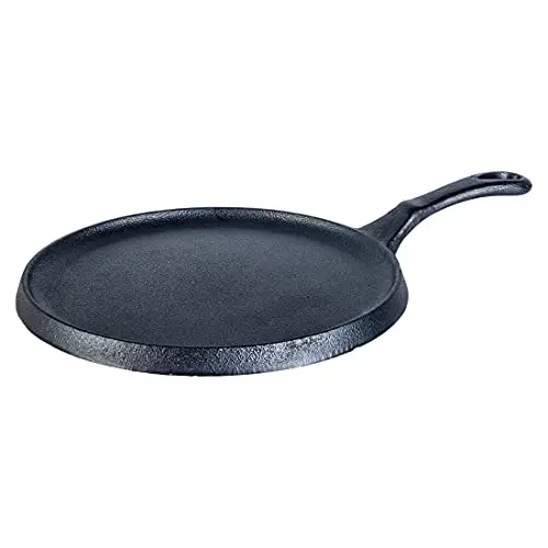 Wonderchef Forza Pre-Seasoned Cast Iron Dosa Tawa – 25Cm, Flat-Base Induction Pan, 3.8Mm 1