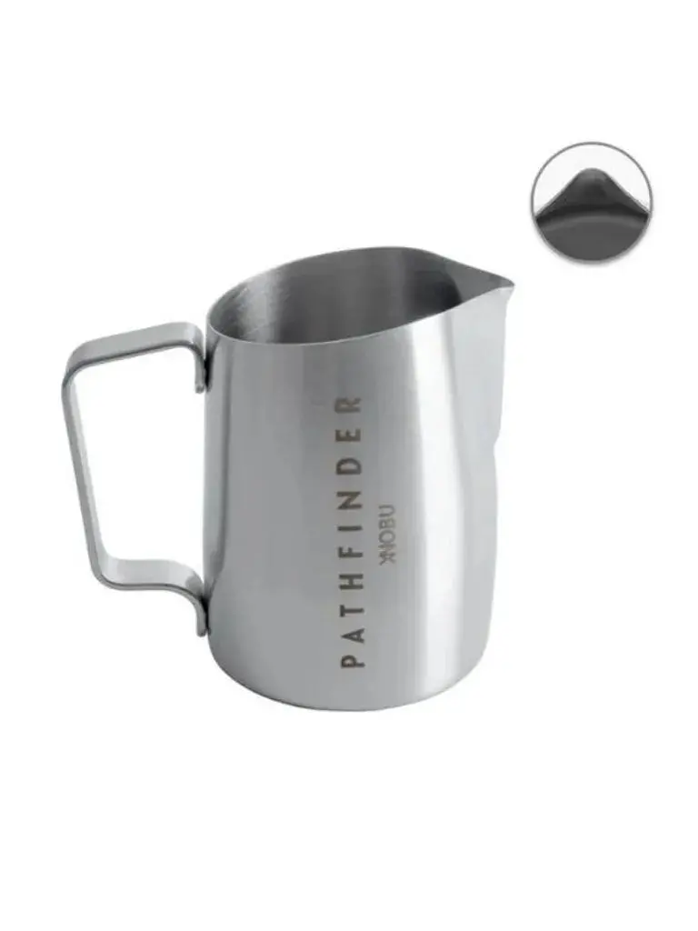 Wpm Pathfinder Stainless Steel Frothing Pitcher – 1000 Ml Barista Latte Art Jug 2